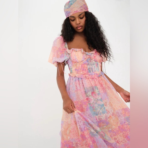 For Love and Lemons Odessa Midi Dress - Picture 2 of 8